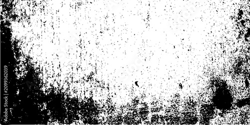 Background of black and white texture. Abstract monochrome pattern of spots, cracks, dots, chips.