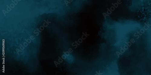 Slika na platnu An abstract, dark, and moody representation of smoke or fog, rendered in deep blues and blacks, creating an atmospheric and enigmatic visual