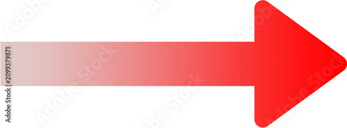Red Gradient Right Pointing Arrow Fading Effect Transparent Design Element