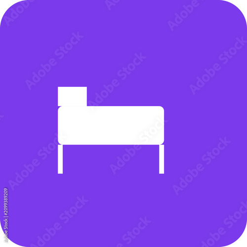 Modern adjustable hospital bed in empty medical room. Medical equipment for patient care and recovery with side rails and mattress.