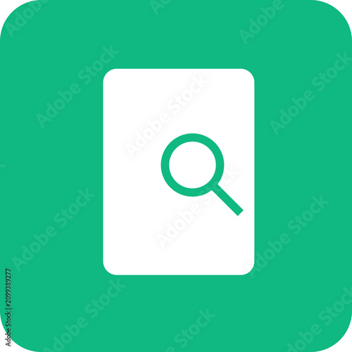 Magnifying glass searching on blank document for medical diagnosis. Healthcare professional analyzing patient records with precision tool for accur...