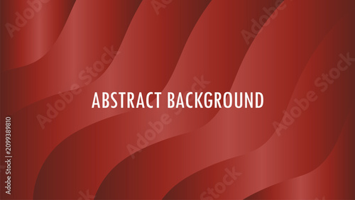 Bild auf Leinwand Red wave pattern illustration with gradient coloring and smooth curves