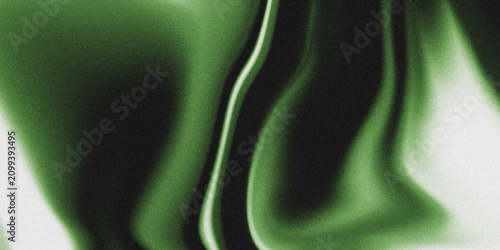 Dynamic green liquid wave background with dark shadows and grainy texture for wallpaper.