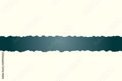 Torn Paper Vector Background with Dark Teal Gradient Texture Copy Space | Art & Illustration