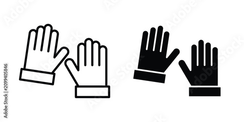 Quadro em tela Gloves icon editable design set