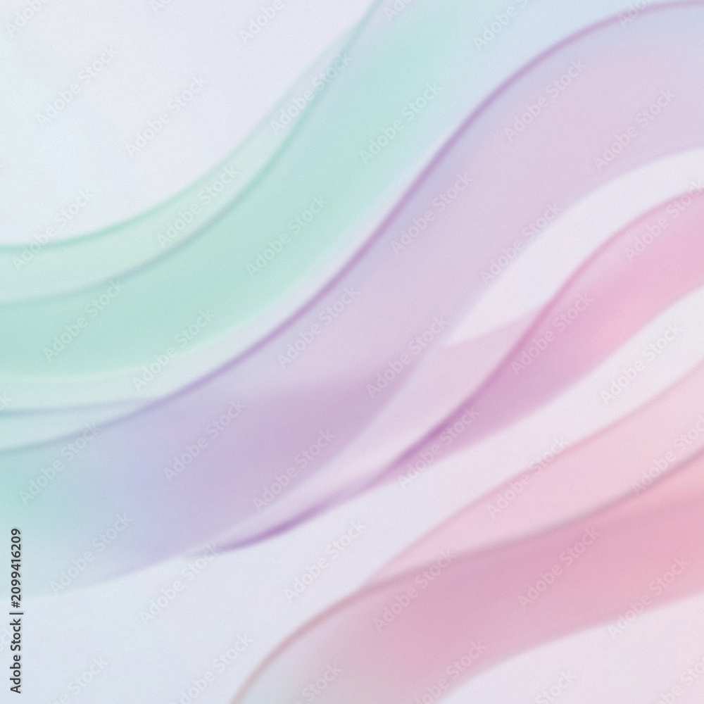 Fototapeta premium Abstract Pastel Ribbon Gradient Background with Soft Flowing Transparent Waves