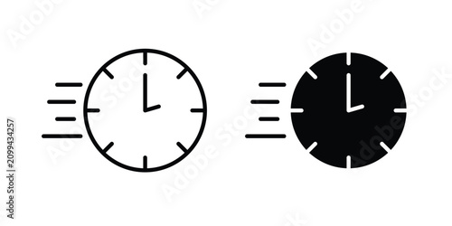 Φωτογραφία Quick icon in black and white, best for Business