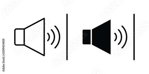 Foto Soundproof icon in black and white, best for Business