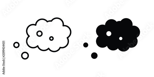 Bild auf Leinwand Foam icon in black and white, best for Business