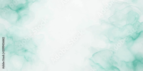 Abstract Blue Watercolor Sky Background with Soft Fluffy Clouds, Light Texture and Vintage Cloudscape Pattern Inspired by Nature, Weather and Summer Atmosphere