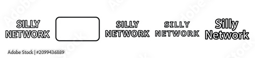 Fotografía silly network drawing line art symbol and funny outline vector icon set
