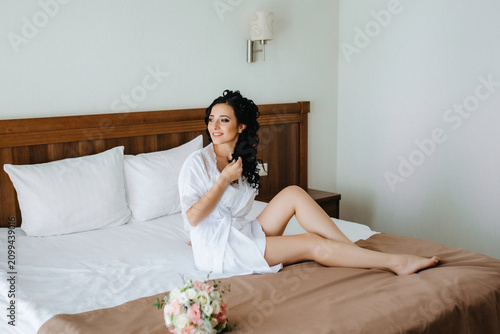 morning of the bride with the creation of the image