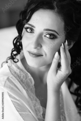 morning of the bride with the creation of the image