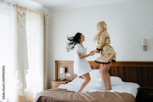 morning of the bride with the creation of the image