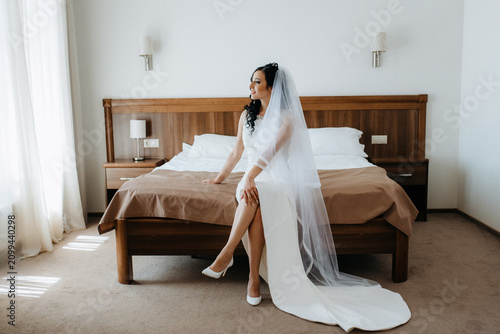 morning of the bride with the creation of the image