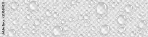 Canvas-taulu Pure water drops on transparent background