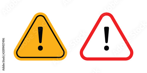 Warning sign with exclamation points icon black and white pictogram set