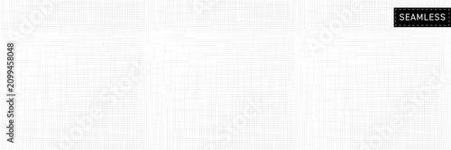 Seamless linen burlap texture with detailed striped woven structure as authentic jute cloth pattern suitable for tablecloth mockups and embroidery projects. White canvas vector illustration, paper bg
