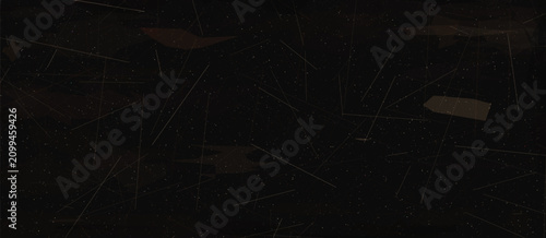 Fotografi Dark abstract void filled with countless small stars and scattered angular debris creating a sense of vast emptiness