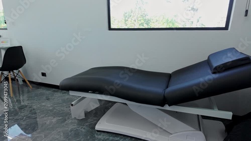 Clean and modern pediatrician's examination office room