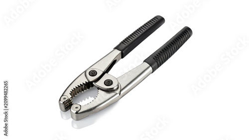 Foto Metal nutcracker plier tool for kitchen use isolated on transparent background