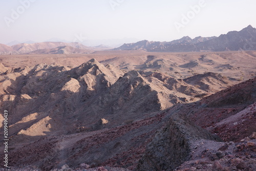 Obraz na płótnie Rugged Desert Mountain Ranges in Oman