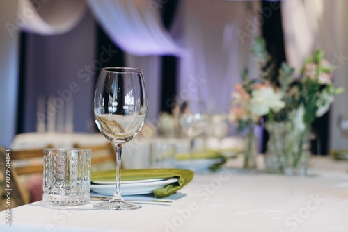 Elegant table setting for a special catered event