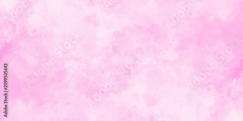 Pink watercolor splash texture abstract background with soft white clouds vector illustration for poster web banner. A soft and vibrant abstract background, cloudy white highlights