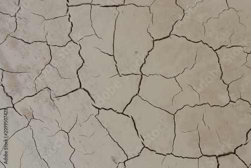 Cracked dry kaolin clay texture as natural abstract background