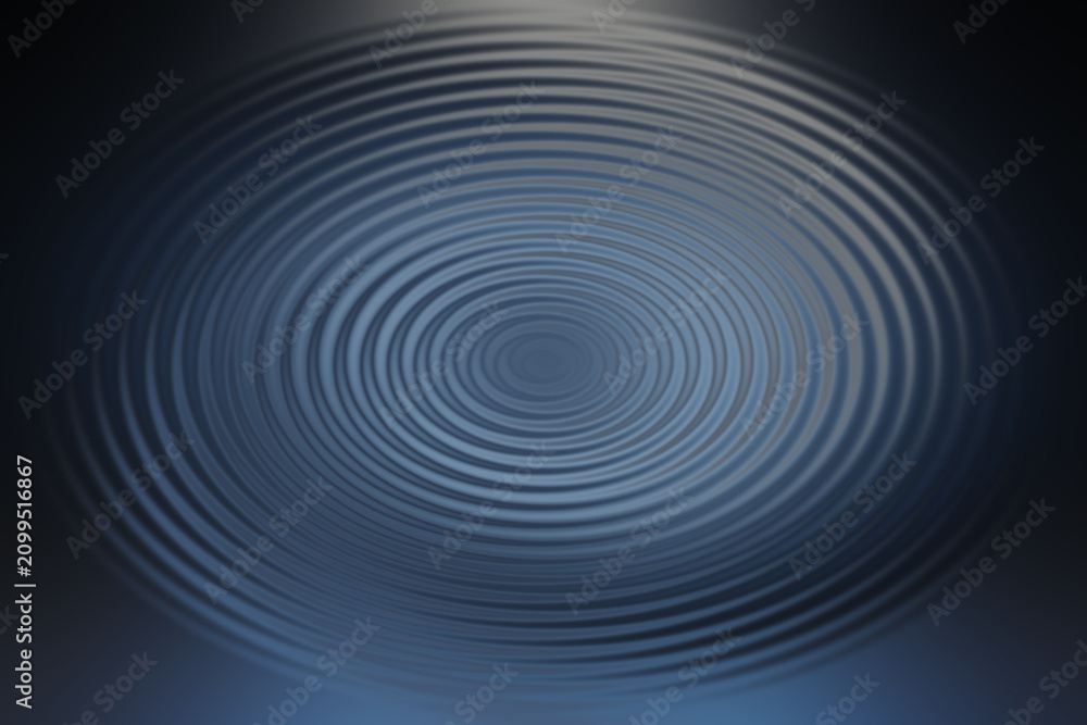 Naklejka premium Abstract dark blue background with circular ripple effect