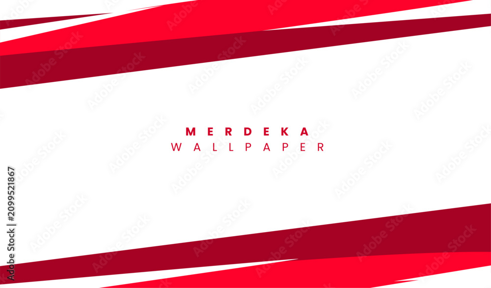 Fototapeta premium Merdeka Wallpaper: Abstract Red and White Design for Independence Day.