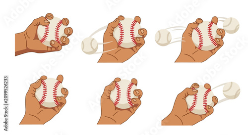 Tableau sur toile Baseball Pitching Grip: How to Throw a Curveball - Step-by-Step Guide