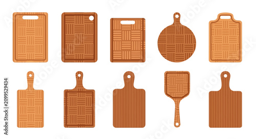 Konstfotografi Set of Wooden Cutting Boards for Kitchen