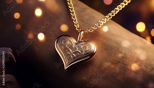 elegant heart pendant necklace