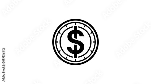 Dollar symbol coin icon