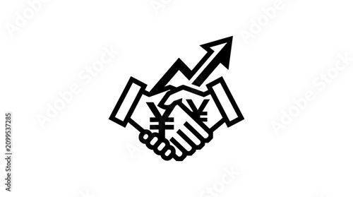 Business growth partnership and financial success concept