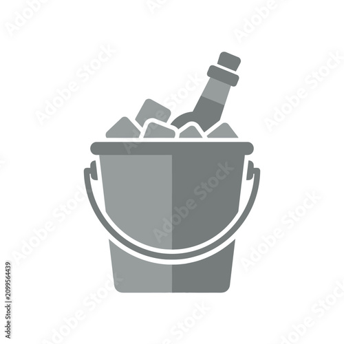 Φωτογραφία Champagne bottle chilling in ice bucket, celebration drink, festive beverage ico