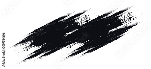 Stock image of creative brush strokes on white background. Black brush Stock on isolated background. Abstract black brush stroke on white background