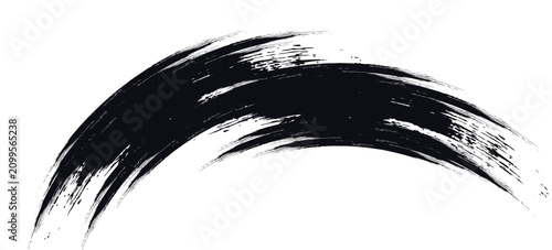Stock image of creative brush strokes on white background. Black brush Stock on isolated background. Abstract black brush stroke on white background