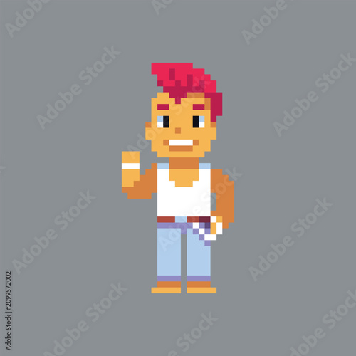 this is people in pixel art ,this item good for presentations,stickers, icons, t shirt design,game asset,logo and your project.