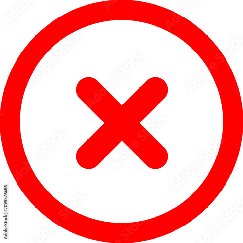 Photography Prohibition sign with bold red X symbol