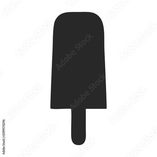 Chocolate popsicle vector isolated on white background