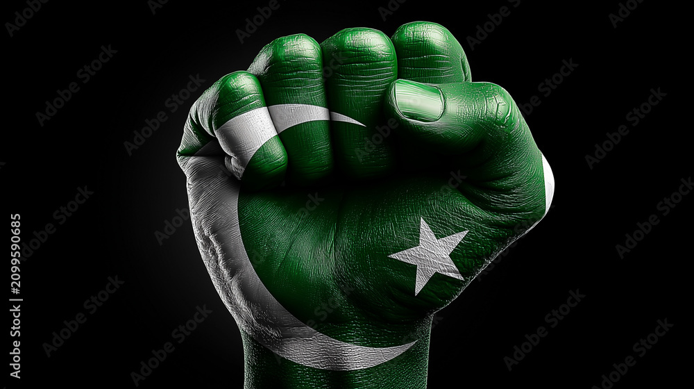 Obraz premium Happy Pakistan Independence Day 14 August Celebration with Patriotic People Vector Illustration Pakistani Family Celebrating 14 August Independence Day with National Flag Vector Design Pakistan 