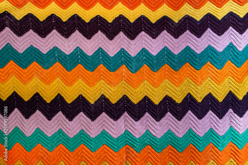 Cuadro en lienzo Close up colorful Fabric pattern for beautiful background.
