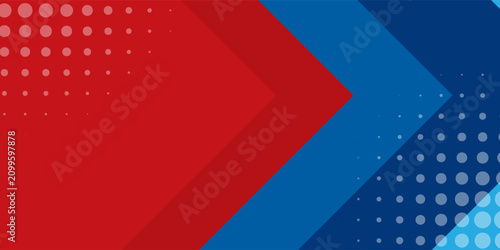 Abstract polygon red and blue gradient dynamic shapes. Wallpaper banner presentation