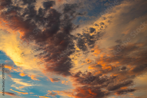 sunset in the clouds