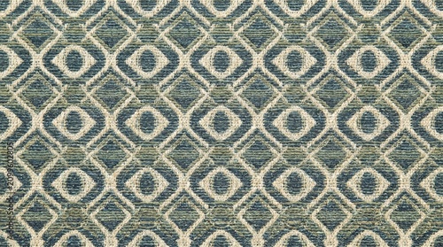 Abstract Botanical Seamless Pattern with Retro Leaves and Geometric Shapes