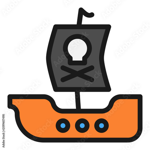 Canvas-taulu pirate ship icon