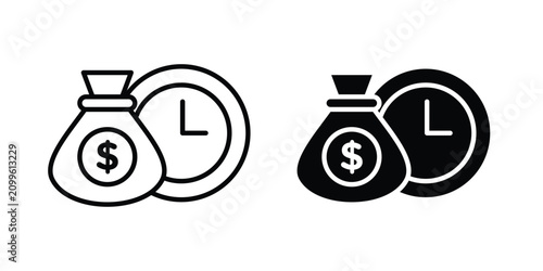 Fixed deposit icon editable artwork group. EPS10