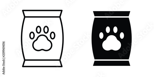 Konstfotografi Pet food bag icon editable artwork group. EPS10
